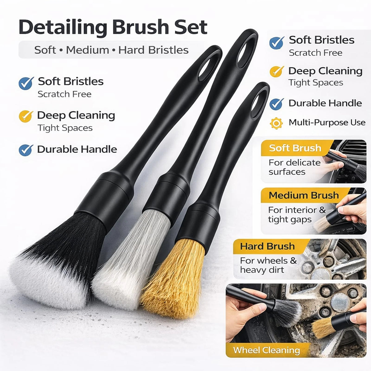 26Pcs Car Detailing Kit, Brush Set, Auto 27PCS-Blue, Blue