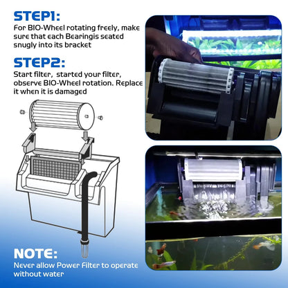 Trdzi Biowheel Aquarium Filters Compatible with Penguin PRBW2350B White/Grey