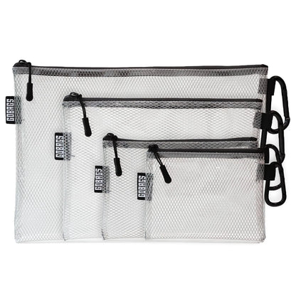 GOBAGS Air Production Multi‑Size Clear Zipper Pouch Multi-Size, Black