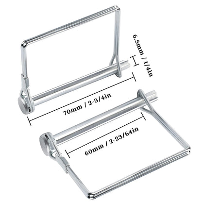 Pinailer Pack of 10 Trailer Pins – 2-3/4" x x 1/4" (L x W), Silver