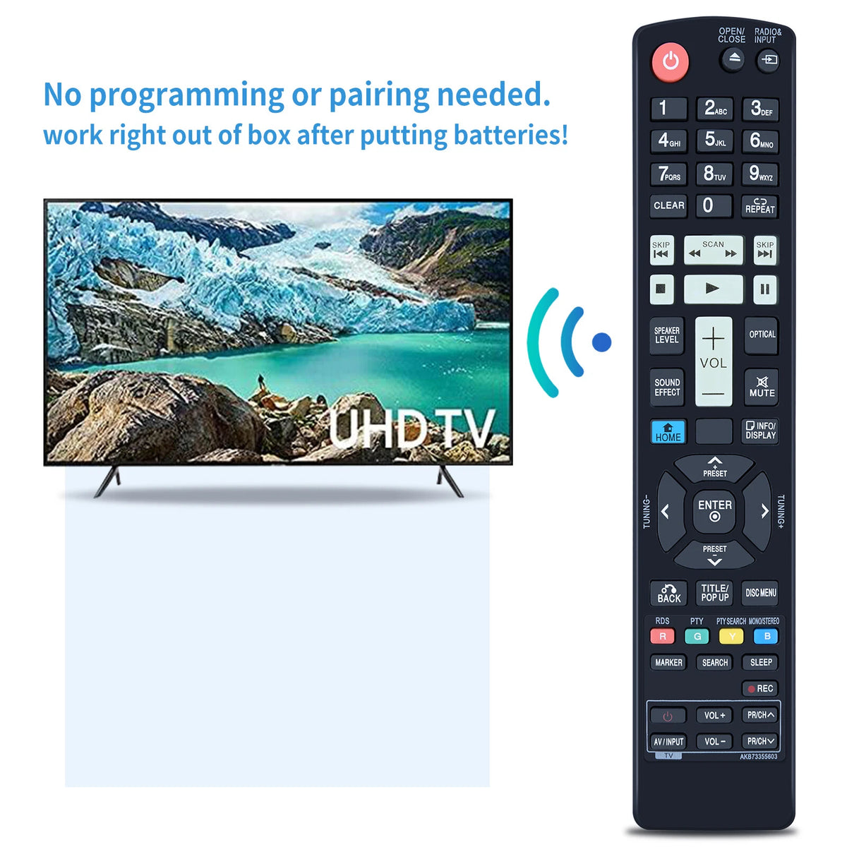 AKB73355603 Remote Control For LG Hi-Fi System FX165DAB FX166 FXS166V