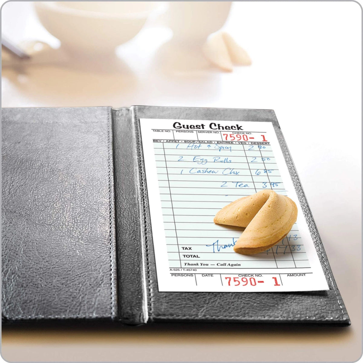 Adams Guest Check Pads, Single Part, Perforated, 3-2/5 x 6-3/4 Inches, White