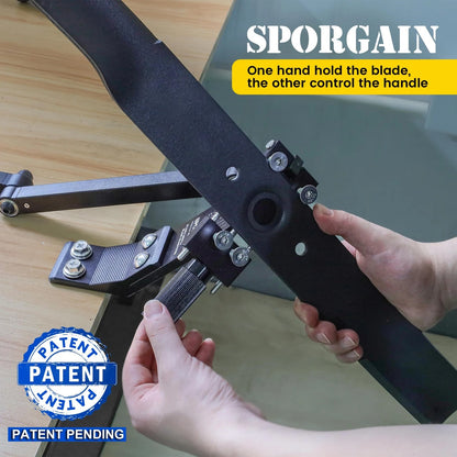 SporGain [Updated] Lawn Mower Blade Sharpener 15°-45° Adjustable Frame Blue