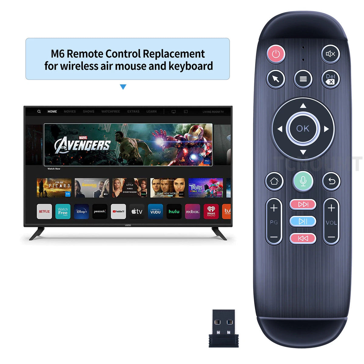 M6 Fly Air Mouse Wireless Keyboard Voice Remote Control Smart Android TV Box