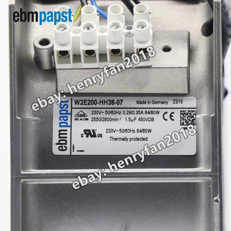 Ebmpapst W2E200-HH38-07 Axial Fan 230VAC 64/80W 0.29/0.35A 225*80mm Cabinet Fan