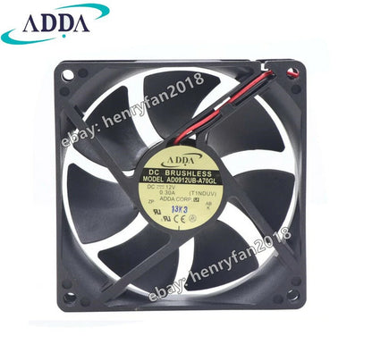 ADDA AD0912UB-A70GL Axial Fan DC12V 0.3A 92*92*25MM 2wire 56CFM Case Cooling Fan