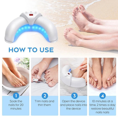 Nail Fungus Light Therapy Device 22 LEDs Blue Infrared Portable USB Charging