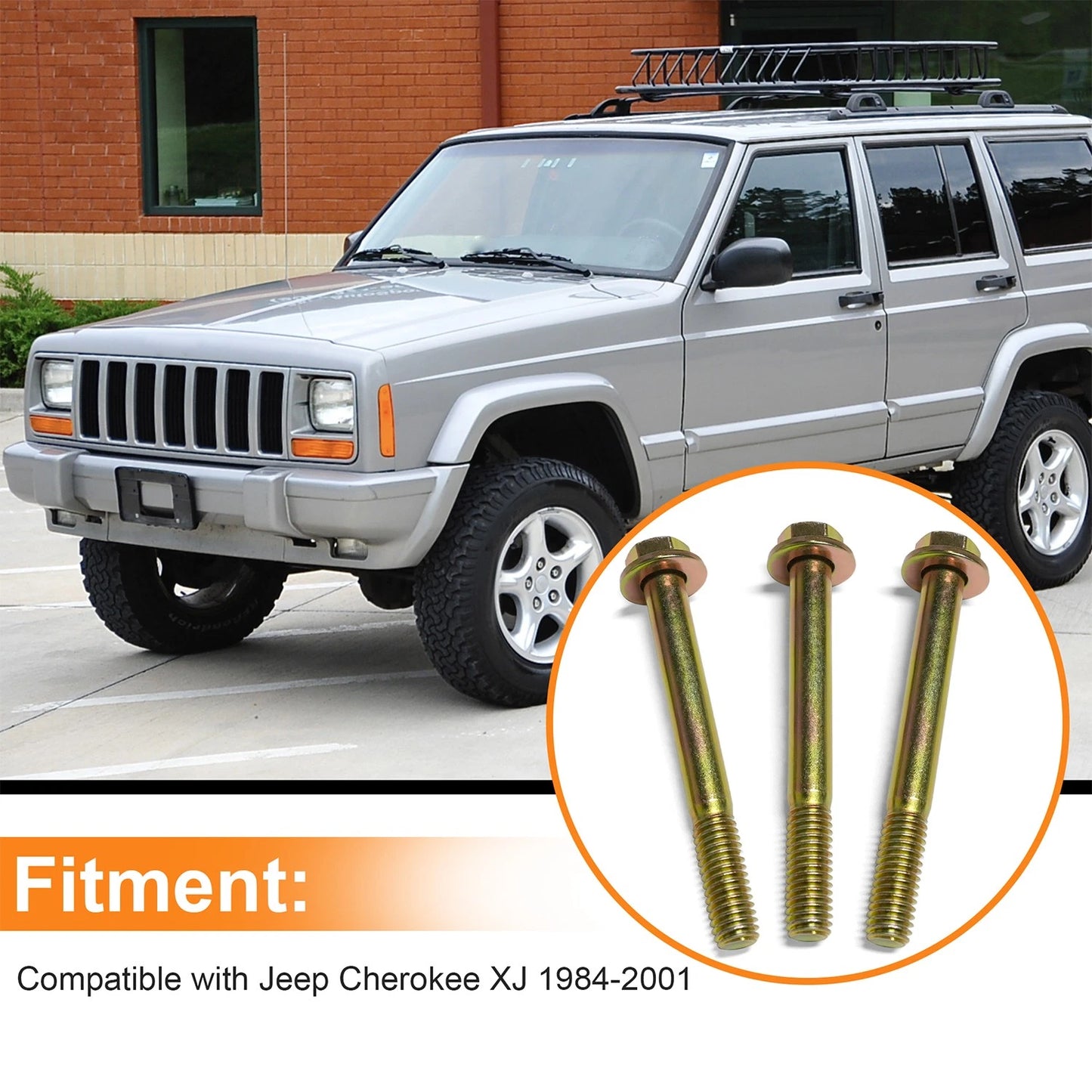 3x Steering Gearbox Mounting Bolt Kit for 1984 2001 Jeep Cherokee XJ 6035939AA