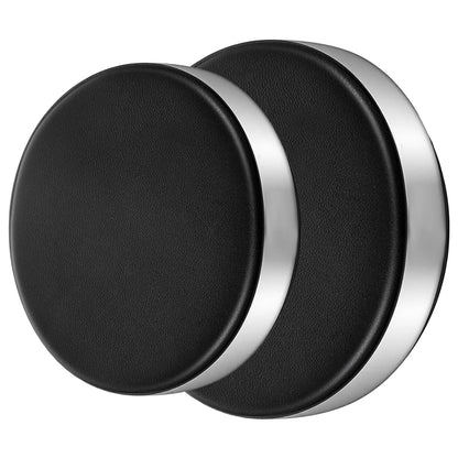 Classicseali 2pcs Watch Cushion, Round Leather Movement Black + Silver