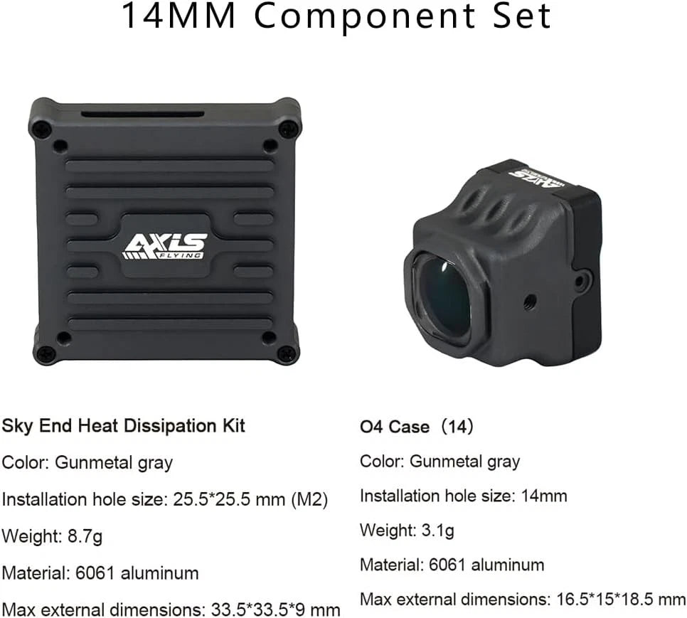 Axisflying FPV Drone Camera Lens Modification 14MM Component Set, black