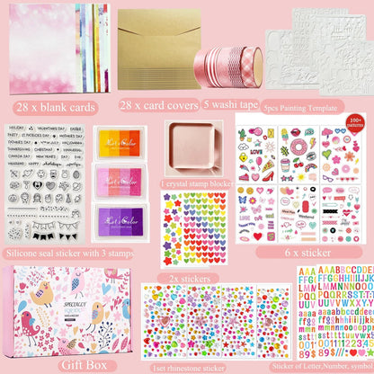Card Making Supplies For Adults and Kids,Card 5x7 inches, MULTICOLOR-28PCS