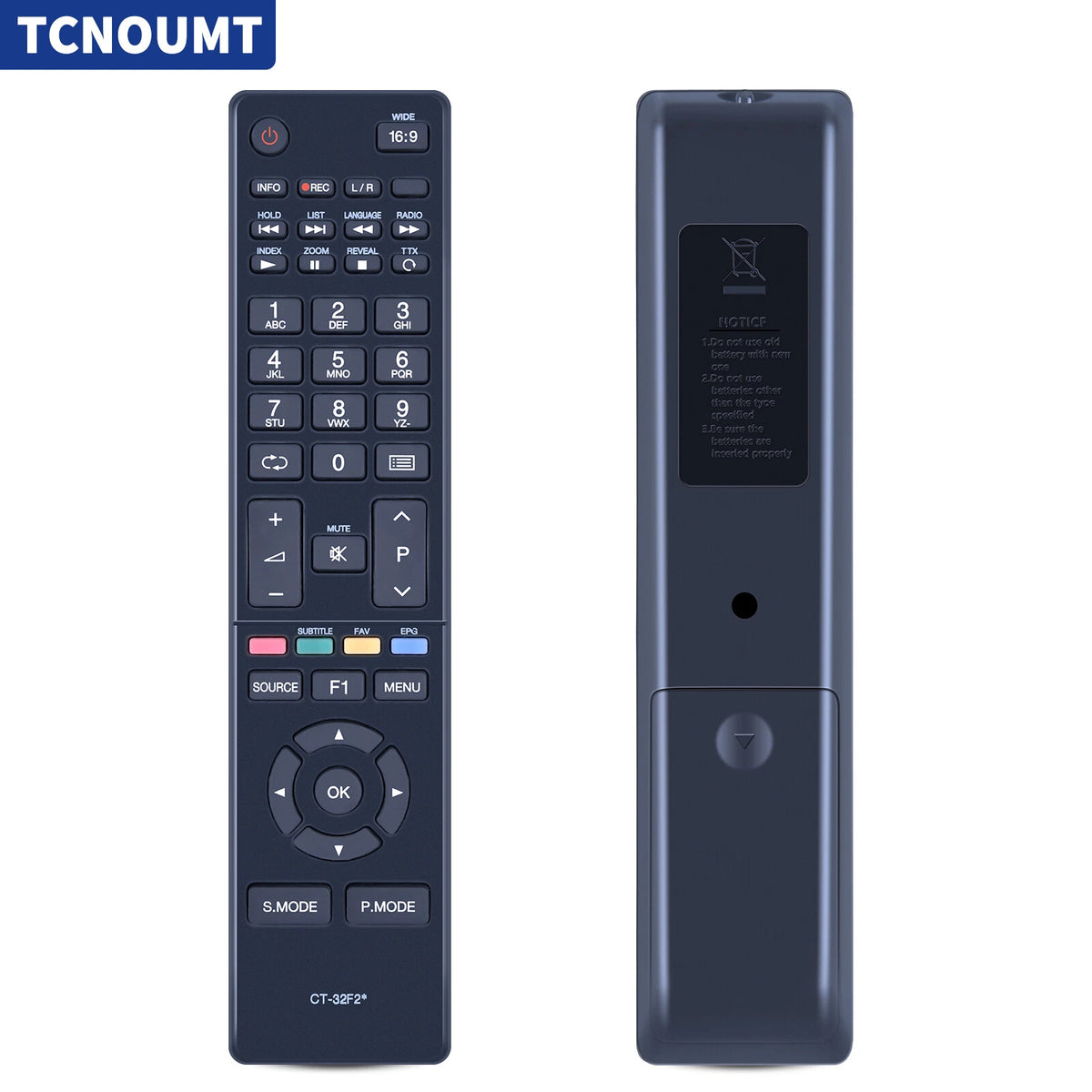 CT-32F2* Remote Control For Toshiba TV 49S2650 55S2640 65S2650