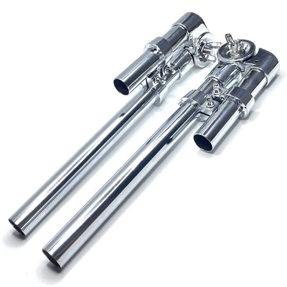 Tceapoo 2Pcs Tom Drum Holder Bracket, Percussion Stand Mount Silver