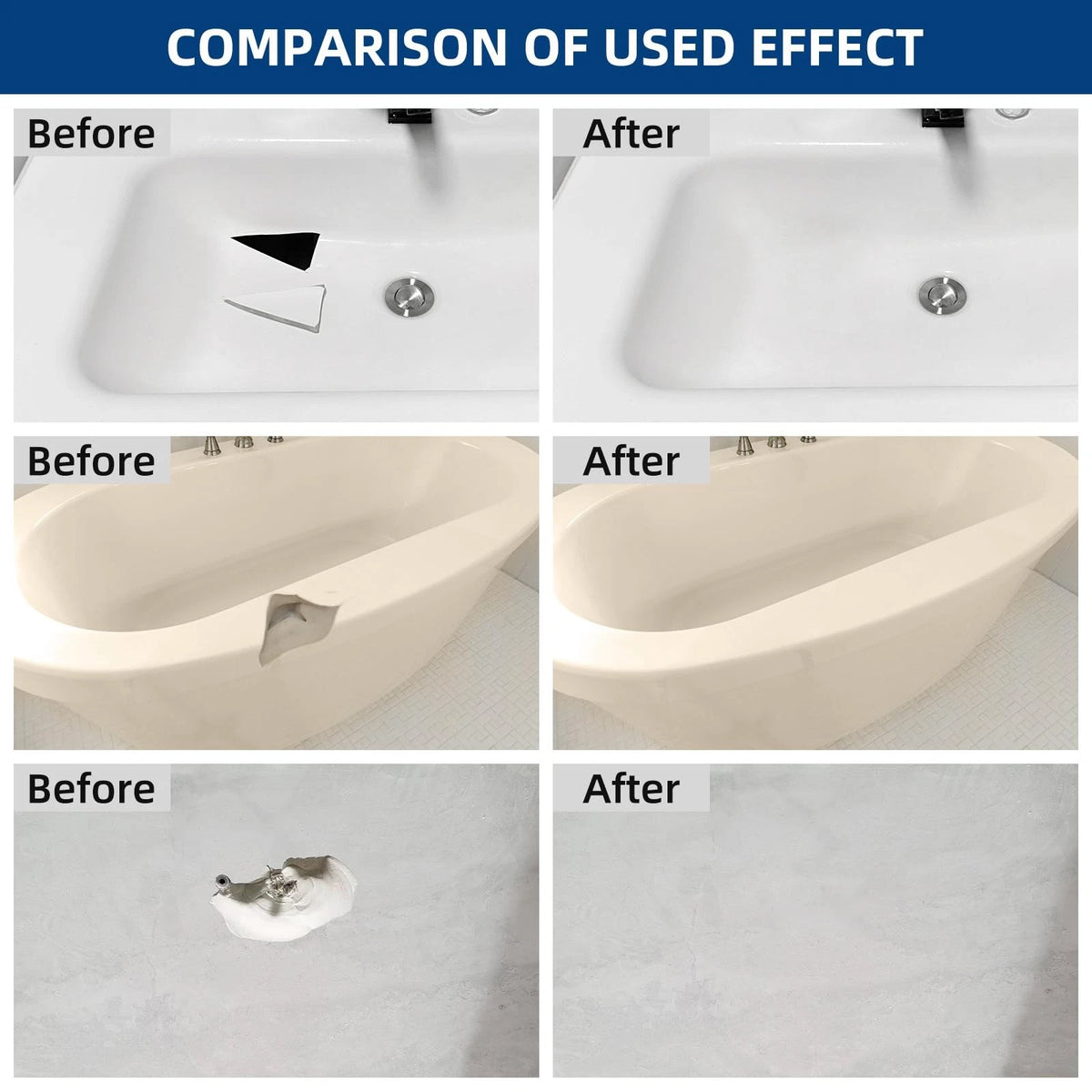 Tub and Fiberglass Shower Repair Kit White, 3.7oz Porcelain Tile White