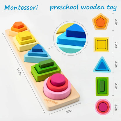 Symdiro Montessori Toys for 1 2 3 Year Old 8.7 x x 0.78 inches, Wooden