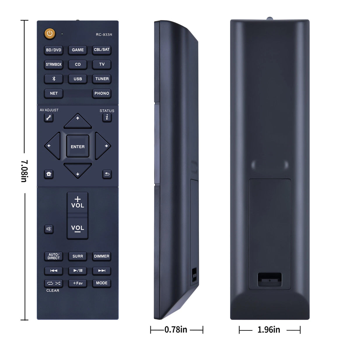 RC-933R Remote Control For Pioneer Elite Stereo Receiver VSX-S520D VSX-S520