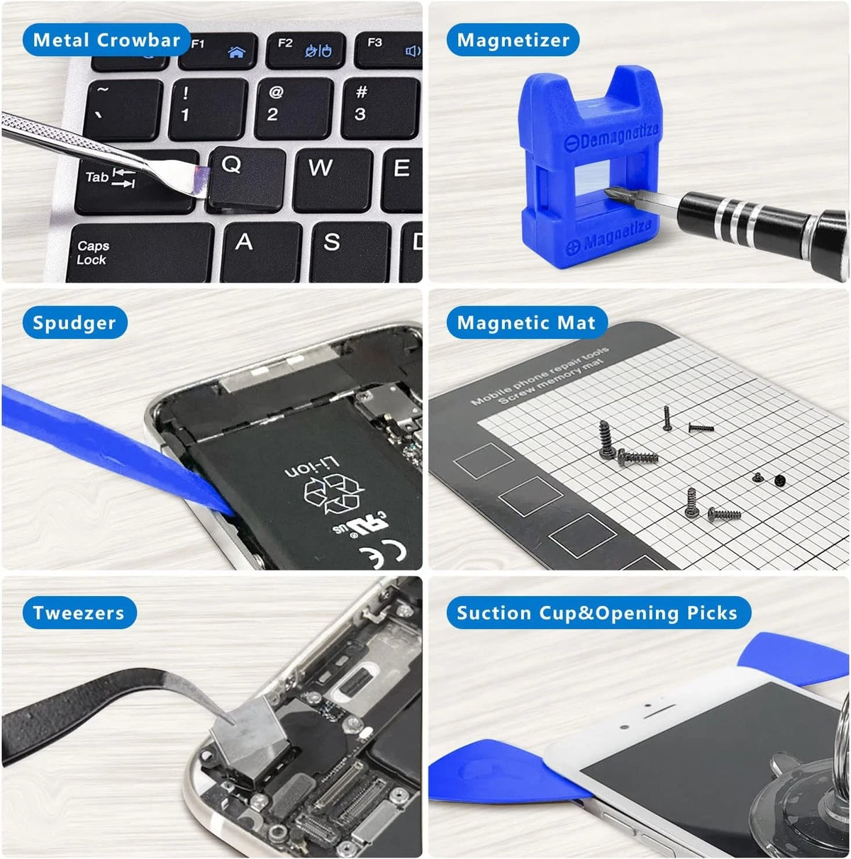 PC Building Tool Kit 140-IN-1: Computer for Repair & Assembly, Blue