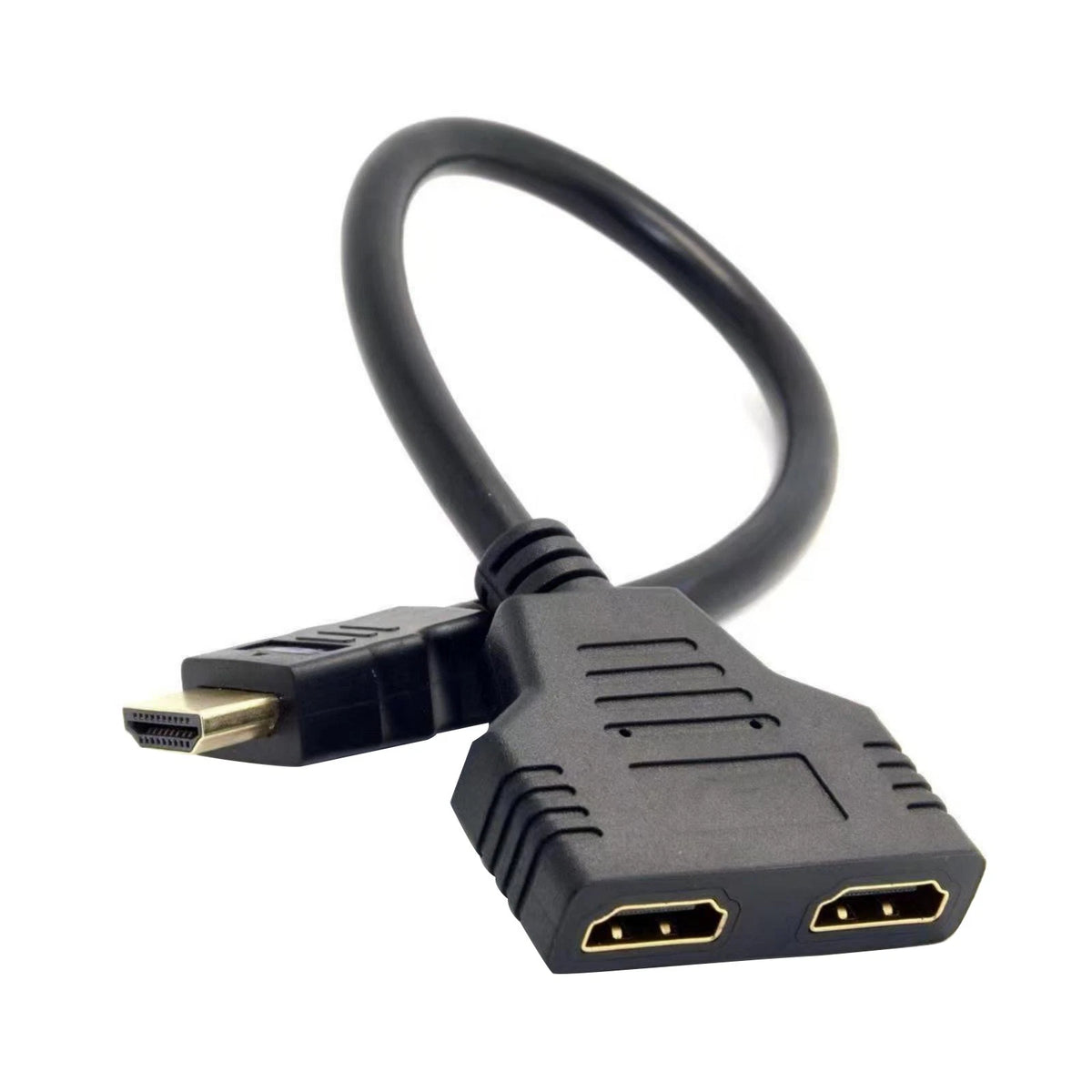 11.8 In HDMI Cable Adapter Male To Dual Female 2.0 Converter 1 in 2 out Splitter