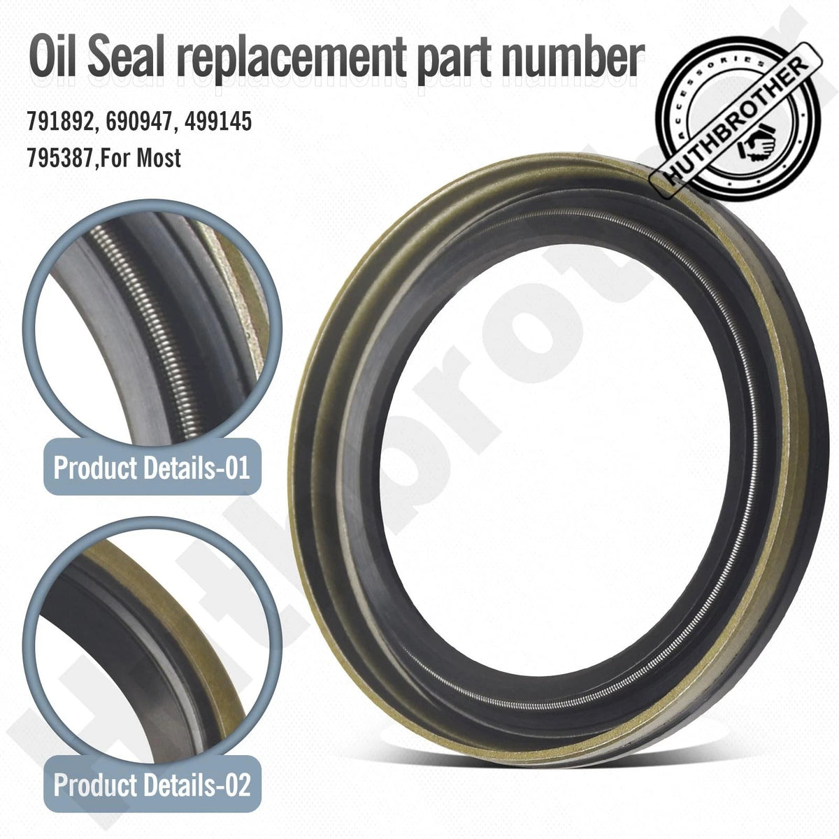2 Pcs 594195 Crankcase Gasket & 795387 Oil Seal Accessories Compatible with...