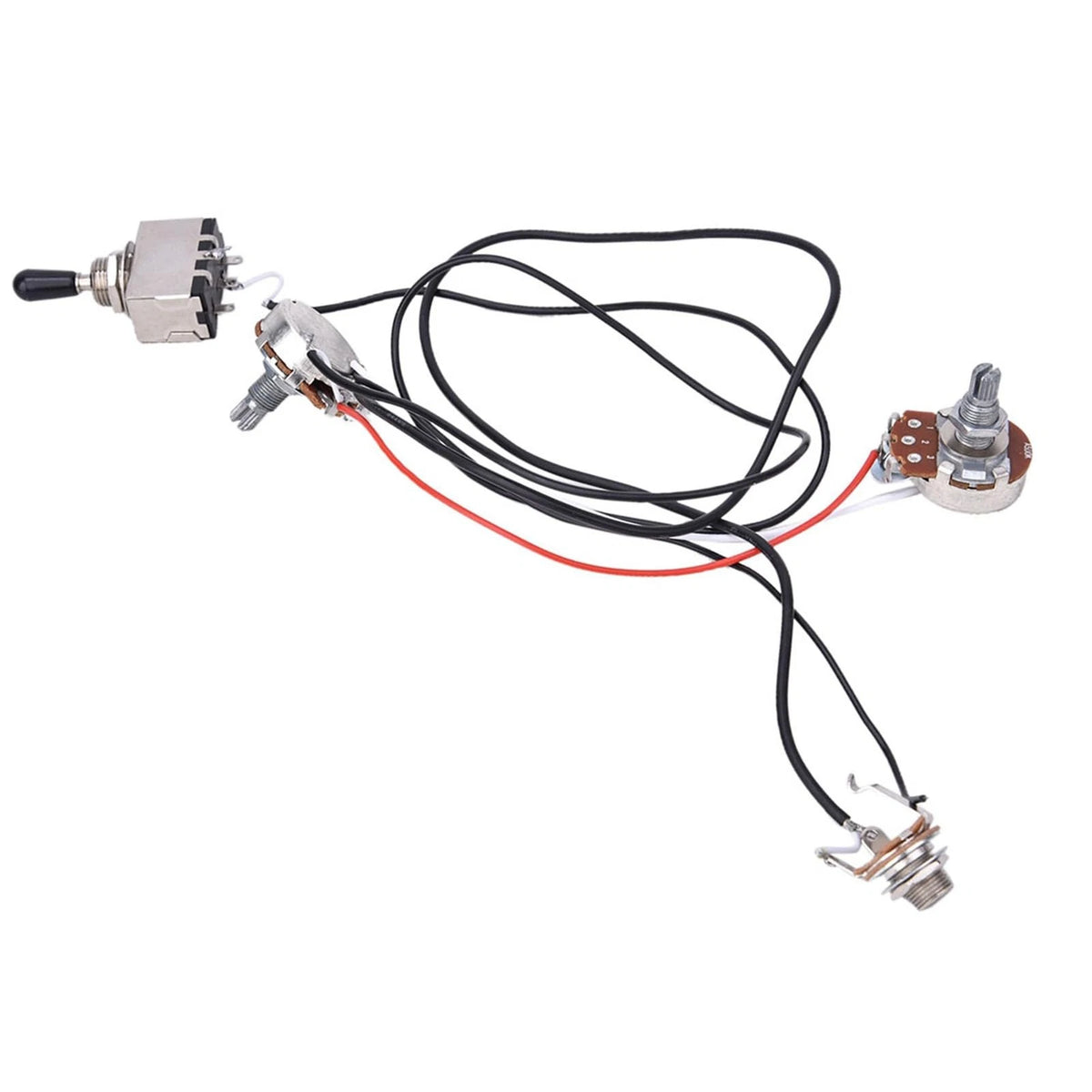 Moofey Electric Guitar Parts, Wiring Harness with 3 Way Chrome Box Toggle...
