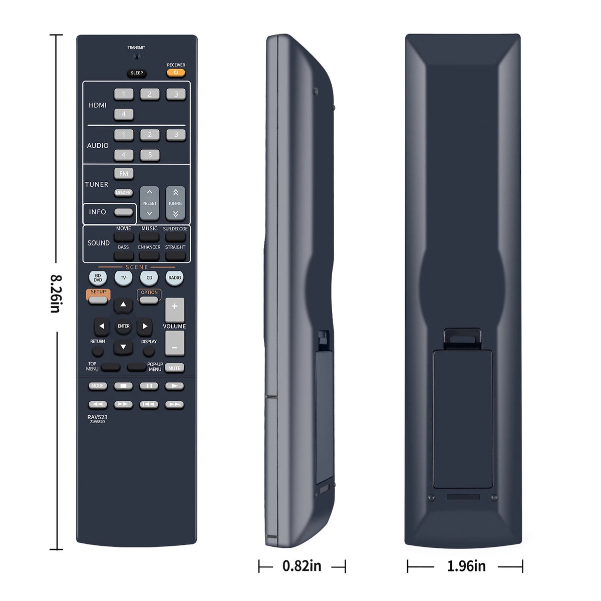 RAV523 ZJ66520 Remote Control For Yamaha AV Receiver HTR-2067 HTR2067