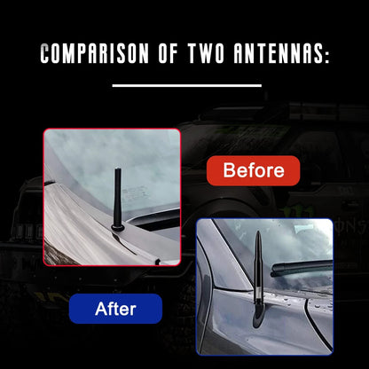 American Flag Car Truck Antenna with Valve Stem Caps, 5.5 inch, Black