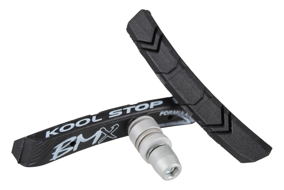 Kool Stop BMX Threaded Brake Shoe, Black and Red