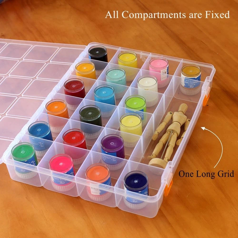 BangQiao 3 Pack Mixed Size Clear Plastic Storage Box Size, clear