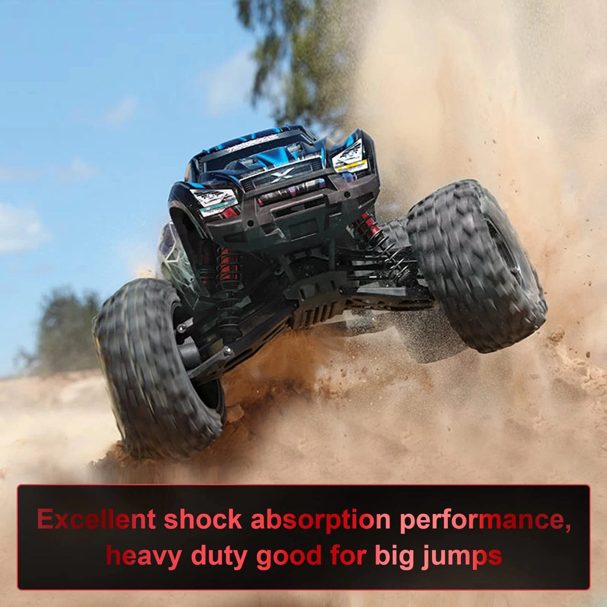 4PCS 1/10 RC Car Shocks Front & Rear Shock Absorber Damper Medium, Black Red