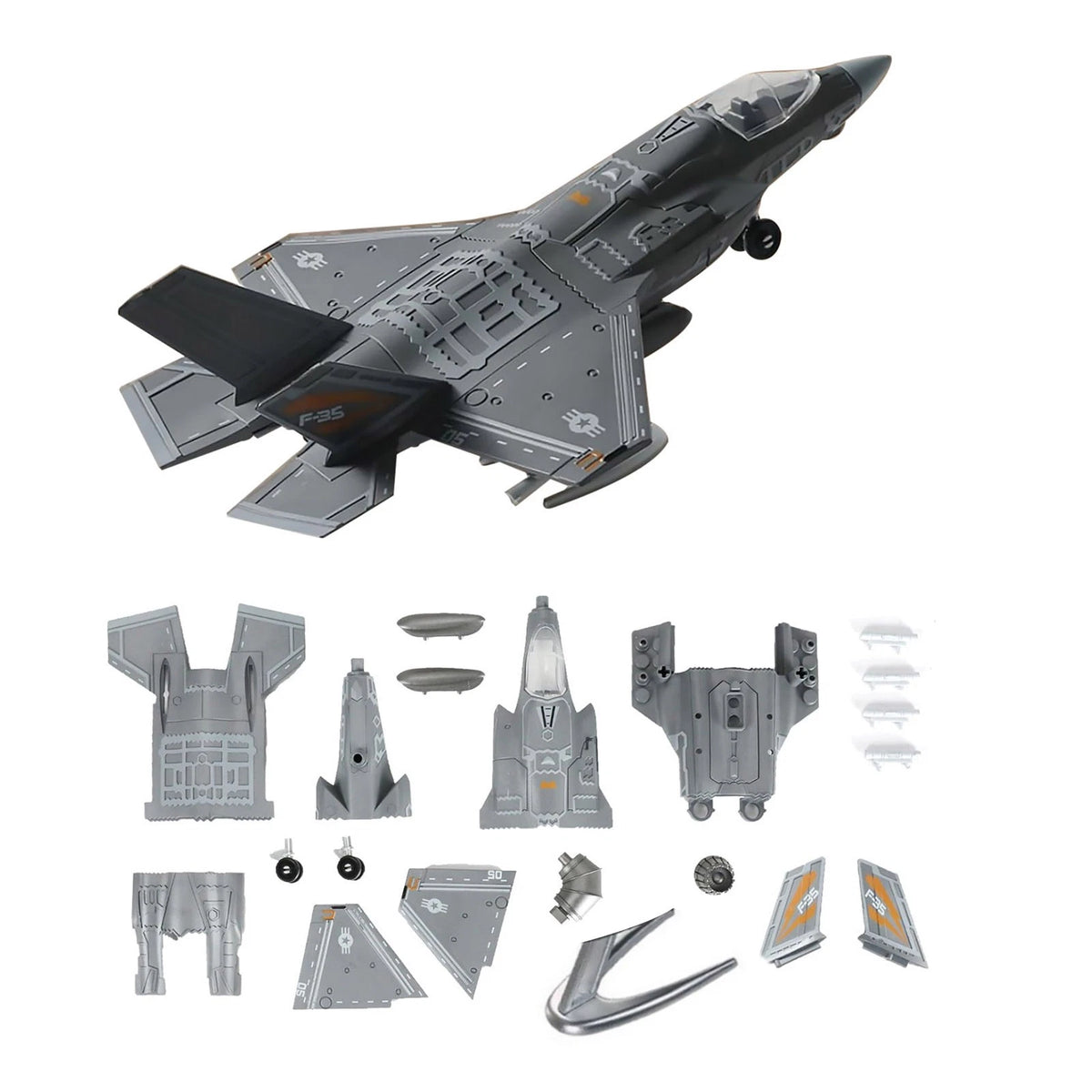 1/72 F-35 Stealth Fighter Assembly Model Kit 22cm Collectible Military Jet Decor