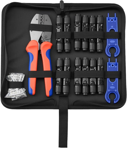 BougeRV Solar Crimper Tool Kit - 12 Pairs Connectors Kit, Black