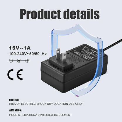 15V 1A Charger for Car Jump Starter Power Supply 1A~1.5A Peak 450A...