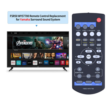 FSR50 WY57780 For Yamaha Soundbar Remote Control YHT-S401BL SR-301 NS-BR301
