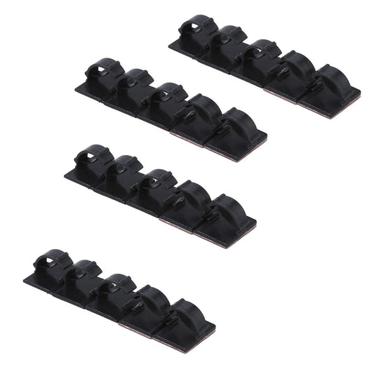 20 Pack Self-Adhesive Wire Tie Cable Clamp Clip Holder For Car Dash Camera D