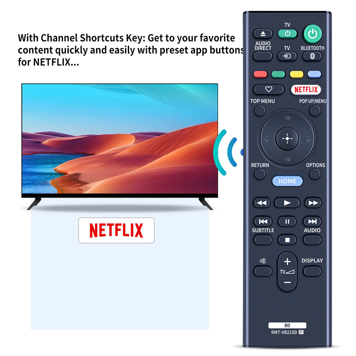 RMT-VB210D Replacement Remote Control For SONY Disc DVD UHP-H1