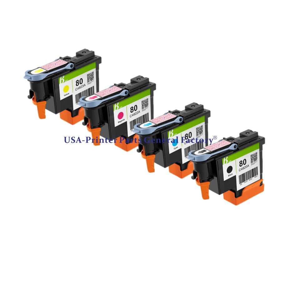 4PC BK C M Y Printhead For HP 80 Designjet 1050 1055 1055cm 1050c Plus Printer