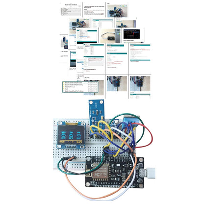 ESP8266 Weather Station Kit Temperature Humidity LCD Display Component Kit