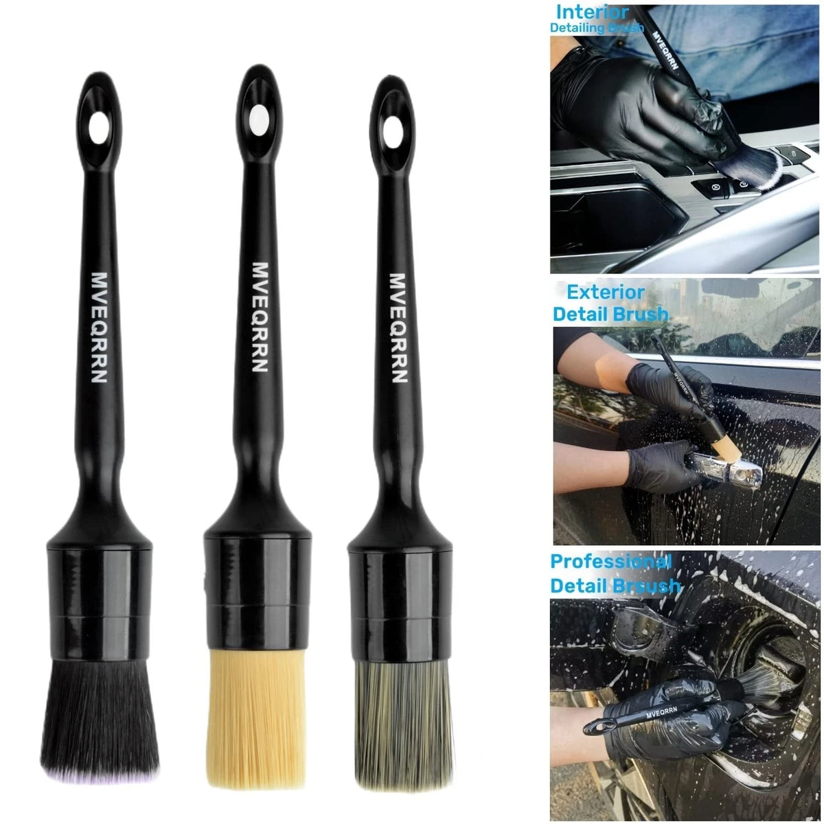 MVEQRRN 6 Pcs Car Detailing Brush 6pcs car detailing brush set (AS PICTURES)