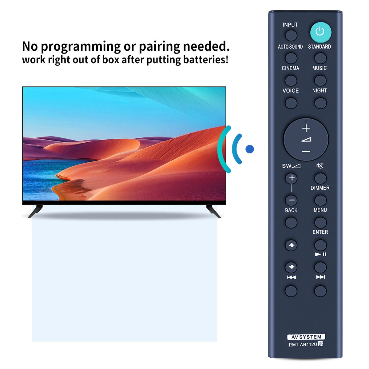 RMT-AH412U Remote Control For Sony Home Theatre System HT-S20R HT-S100F
