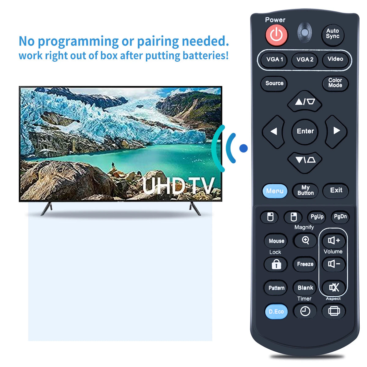 5040005400 Projector Remote Control For Vivitek DH765Z-UST DH768Z-UST DW763Z-UST
