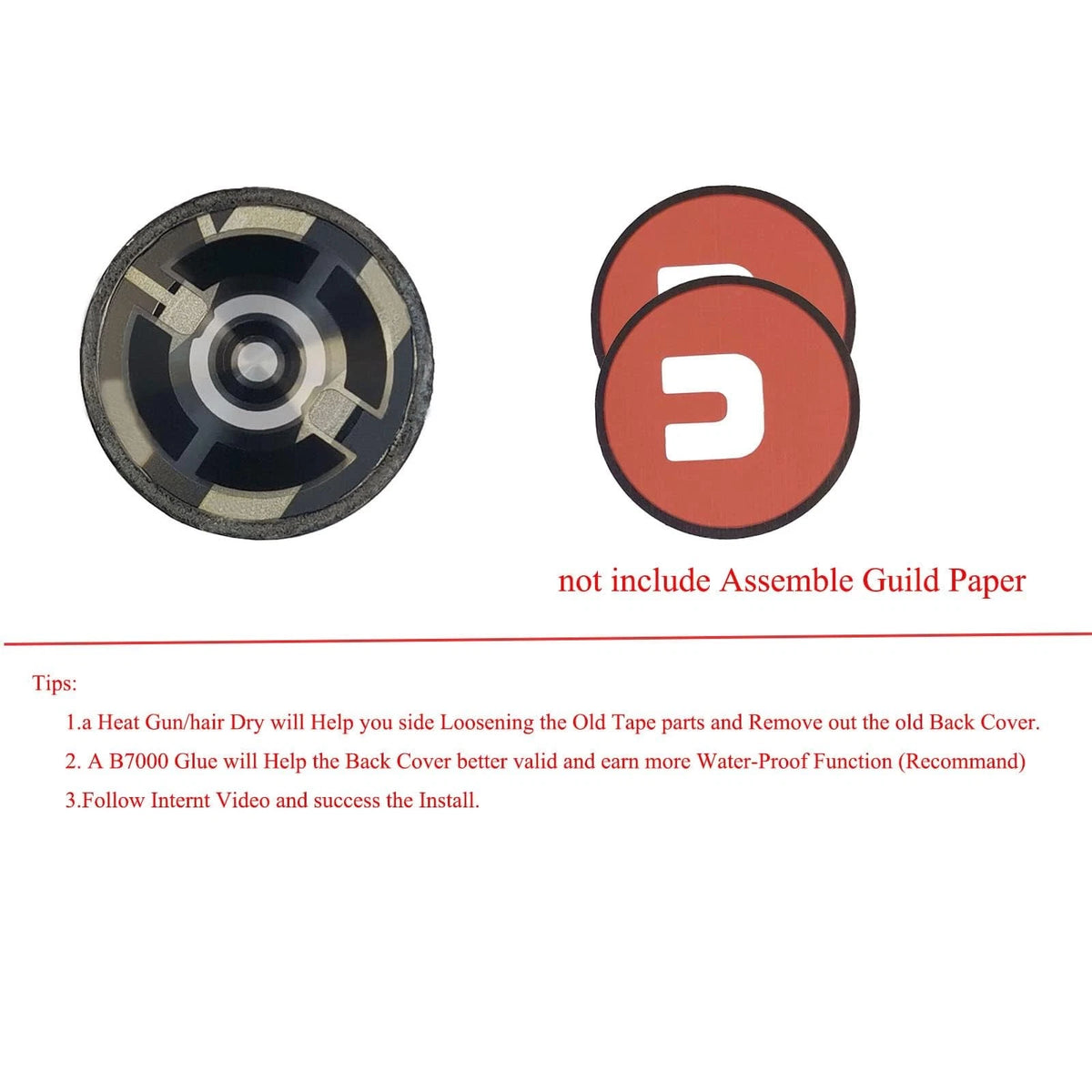 Active Watch 2 Back Glass Cover Replacement Rear Lens Parts for Samsung...