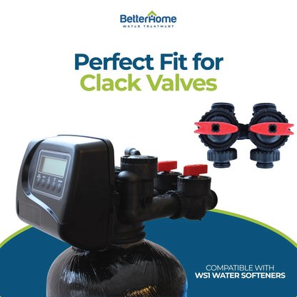 Clack WS1 Bypass Valve - V3006.  Part 1.5" or 2", Black