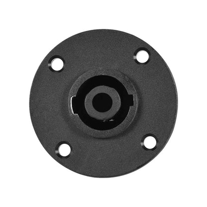uxcell 4-Pin Speakons Panel Mount Connector,Audio Round Female,2pcs, Black
