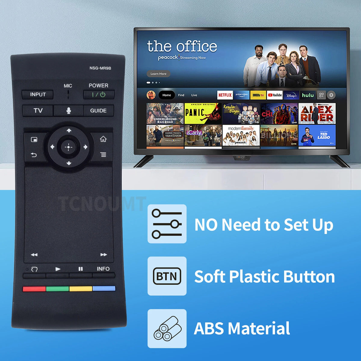 NSG-MR9B Remote Control For Sony Internet Player with QWERTY Keyboard NSZ-GS7