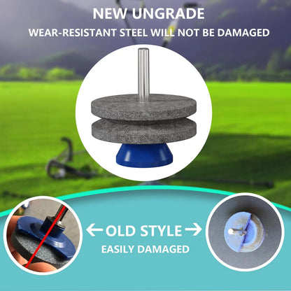 HIMOEPA Lawn Mower Blade Sharpeners, Upgraded Assist silver