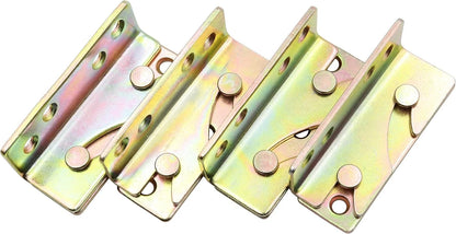 LBY Bed Rail Brackets with Circular 87 x 30mm(3.43''×1.18''), gold yellow