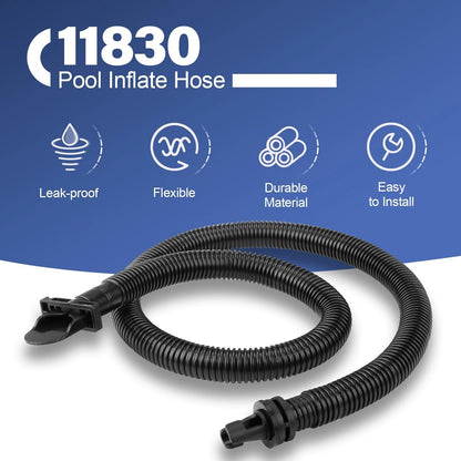 11830 Spa Cover Inflation Hose Replacement for Intex Pure Hot tub Black