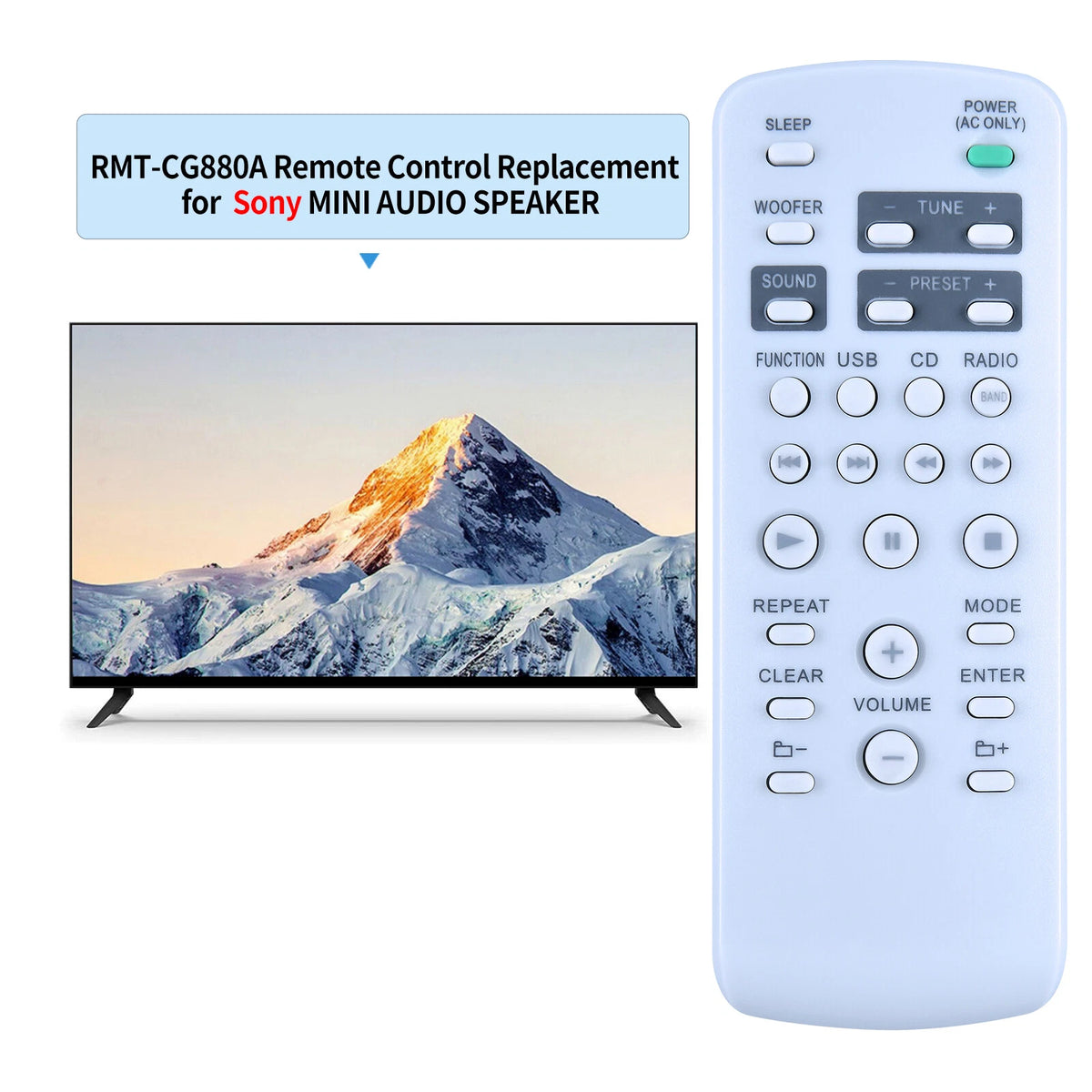 RMT-CG880A Replacement Remote Control For Sony Radio Cassette RMTCG880A