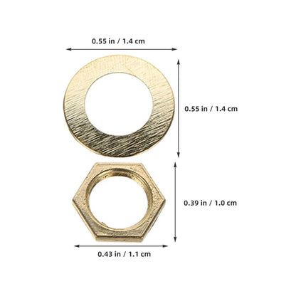 GOOHOCHY Quartz Clock DIY Fittings Kit with Nuts and 1.10X1.00X0.20CM, Golden