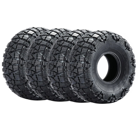 4Pack 1/10 RC Car 1.9" Rubber Wheel Tyres Tires Cover For 1.9in RC Wheel Rim D